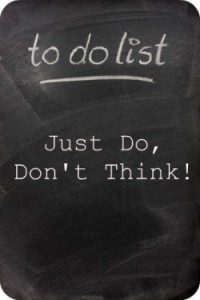 to do list title handritten with white chalk on blackboard with copy space below